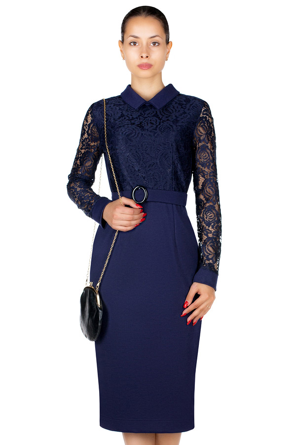 Платье МР Floretta Темно-синий